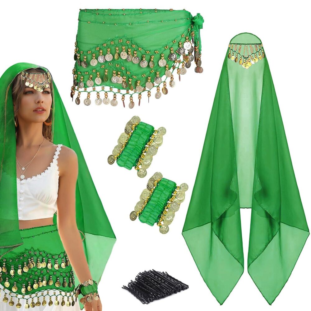 3271 4 Pcs Belly Dance Outfit Sets, Belly Dance C… - image 1